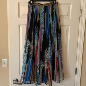 Colorful long maxi skirt boho